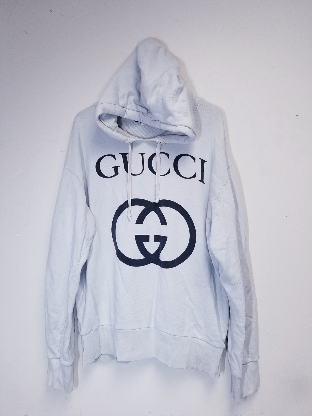 Gucci White Logo Hoodie - Men